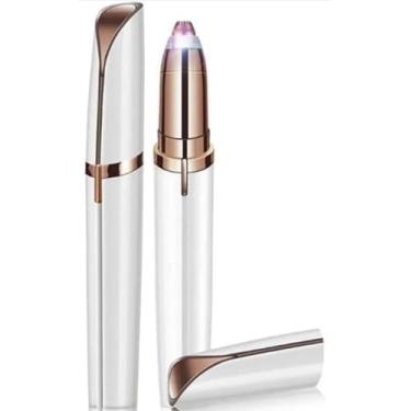 Imagem de Aparador de Sobrancelhas, Confortavel, Portátil, Aparador de Pêlos, Indolor, Nariz, Corpo, Facilidade de Utilizicação, Facial Recarregável, Premium, com um cabo Usb, Facil de Manusear, Rosa Dourado