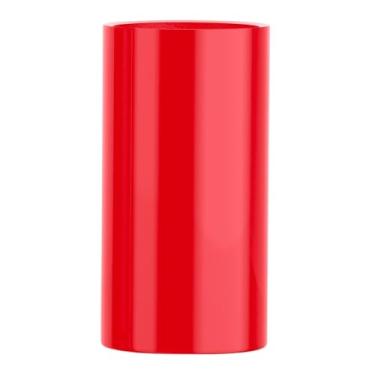 Imagem de Vaso Fibra De Vidro Vietnamita Vitrificado Cilindro Decorativo 70x36cm (Vermelho)