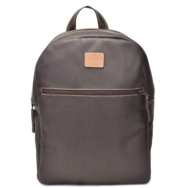 Imagem de Mochila de Couro para Notebook com Divisao Forrada café - CLA CLE