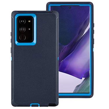 Imagem de Capa para Galaxy Note 20 Ultra, proteção contra quedas de corpo inteiro, resistente, resistente, à prova de choque/queda/poeira, capa protetora durável de 3 camadas para Samsung Note 20 Ultra (azul