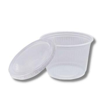 Imagem de Pote 250 Ml + Tampa Com 50 Descartável P/ Molho Sobremesa - TOTAL PLAS
