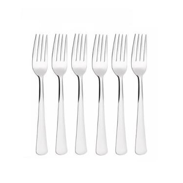Imagem de Garfo de Sobremesa Aço Inox Talheres Restaurante Buffet 6un - SIMONAGG