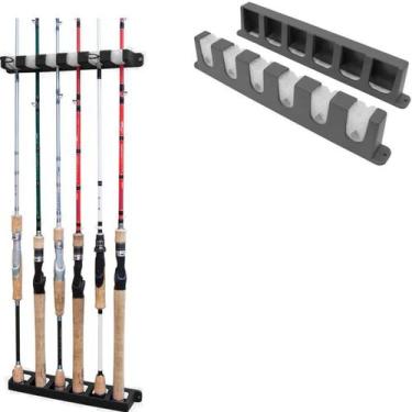Imagem de Suporte para Vara de Pescar de Parede Organizador Stick Rack 6 Varas C