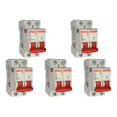 Imagem de Kit C/5 - Disjuntor Steck ''Din'' Bipolar 20A. C