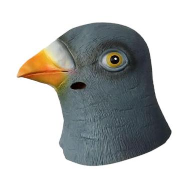 Imagem de Generic Máscara de pombo cabeça cheia máscara realista látex foto adereços criativo chapelaria chapéu novidade para cosplay inverno carnaval festival