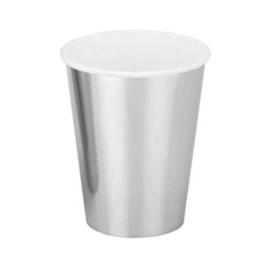 Imagem de Copo Descartável 270ml Prata metálico C/10 Unid. - sem