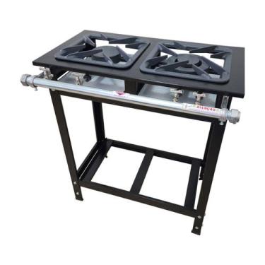 Imagem de Fogão Industrial Diamond 2 bocas 1QS e 1QD Baixa Pressão Perfil 7 Cefa