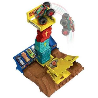 Imagem de Hot Wheels Pista Monster TRUCK Arena Desafio do Salto de Carro Mattel 