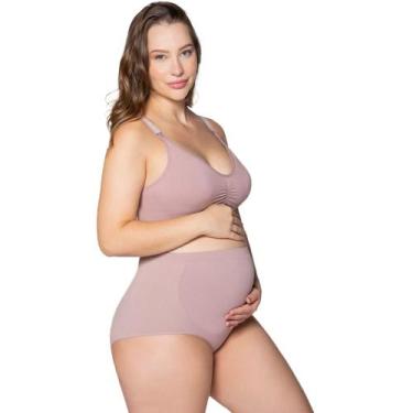 Imagem de Kit Com 3 Calcinhas Cinta Sem Costura Para Gestante Grávida Loba Lupo,