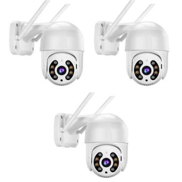 Imagem de Kit 3 Câmera De Segurança Wi-fi Externa Resistente a água Full HD Moni