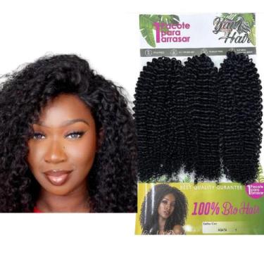Imagem de Aplique Colocação Crochet Braids Curto 55cm Cacheado Orgânic - bbless,