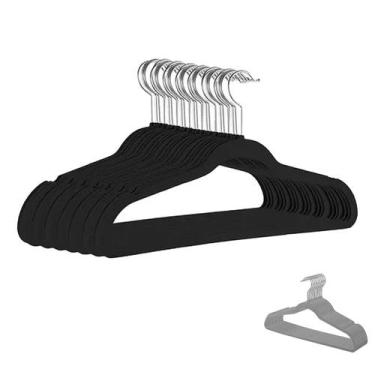 Imagem de Kit 6 Cabides de Veludo Adulto Antideslizante Leves Fino - FRATELLI, P