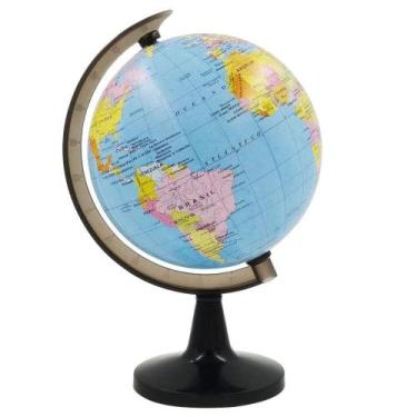 Imagem de Globo Terrestre Politico 10,6cm em Plastico Yins