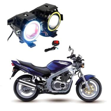 Imagem de Par Farol de Milha Angel Eye U7para Moto Suzuki GS 500 1993 1994 1995 