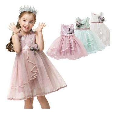 Imagem de Vestido Infantil Festa Batizado Bebes Casamento Aniversário - anjo da 