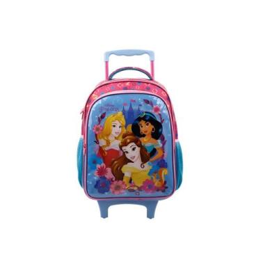 Imagem de Mochila Princesas Disney Rodinha Bolsa Escolar Infantil - Xeryus