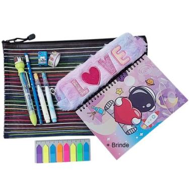 Imagem de Papelaria Fofa Kawaii Cute: Kit 10 Produtos + Surpresa - A.Cat