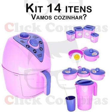 Imagem de Brinquedo Jogo de Panela Air Fryer Jarra e Copinho 14pç - Altimar