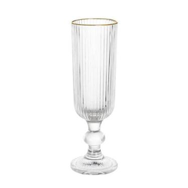 Imagem de Taça Champanhe Espumante Luxo Versalhes Borda Dourada 170ml - CLICK HO