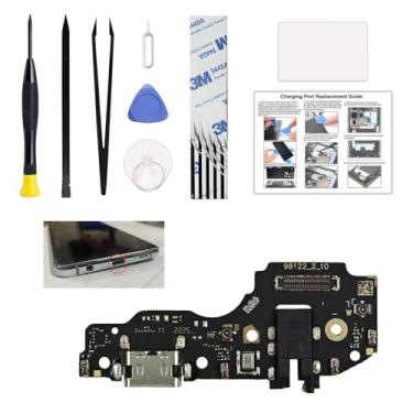 Imagem de Kit de substituição de porta de carregamento compatível com T-Mobile REVVL 6/6 Pro versão EUA, placa de base USB-C conector apenas para REVVL 6/6 Pro TMAF025G, TMAF035G, com manual de instruções, kit