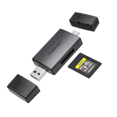 Imagem de Leitor de cartão CFexpress tipo A, USB 3.2 Gen 2 10Gbps, porta USB-C& USB-A, compatível com Sony Alpha 1/Alpha a7S III/Alpha 7 IV A7M4/ FX3/ FX6