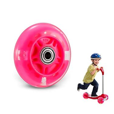 Imagem de Rodas de substituição para scooter, roda de flash de LED 80 mm, mini maxi micro scooter rodas de skate luzes piscantes traseiras ABEC-7 80 mm para crianças e adolescentes patinação interna ao ar livre