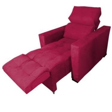 Imagem de Poltrona  Do Papai Retrátil e Reclinável Madri- Vermelho - Moveis Águi