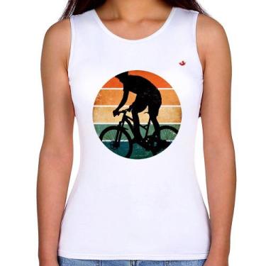 Imagem de Regata Feminina Ciclismo Vintage Sunset - Foca na Moda, Branco, GG