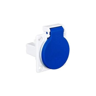 Imagem de Kit 5 Tomada de Embutir 2P+T 20a 250v Quasar C/Tampa STECK, AZUL