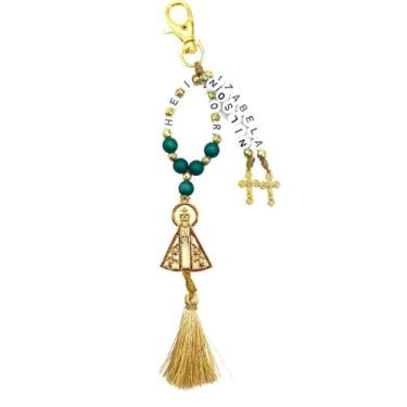 Imagem de Chaveiro Personalizado Com 2 Nomes - Verde -N Sra Aparecida - Ateliê C