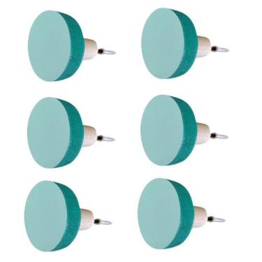 Imagem de 6 Ganchos Penduradores de Parede MDF Colorido 15mm Bola - Hanger Decor