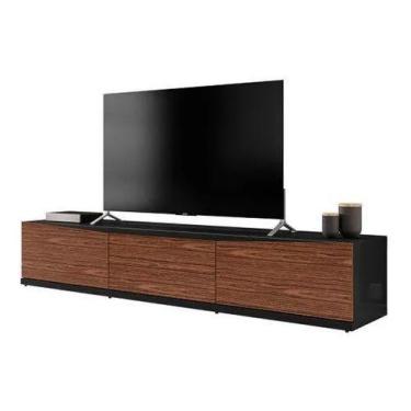 Imagem de Rack para tv eros 2,20 eros casa d preto/dakota - village móveis