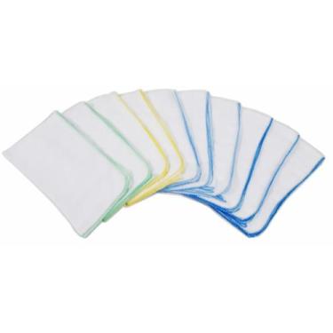 Imagem de Kit 3 Fralda De Pano 70x70cm Com Faixa Pinte Borde Com Crochê - Dugu, 
