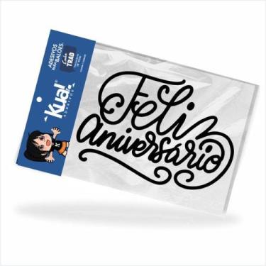 Imagem de 10 Adesivos Feliz Aniversário para Balão 18" 19x14cm - KuaL Adesivos ,