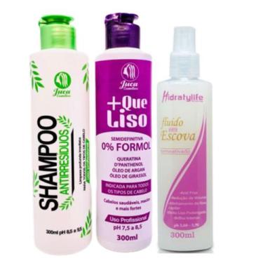 Imagem de Progressiva +Que Liso Matizadora Organica 300ml + Shampoo 300ml e Flui