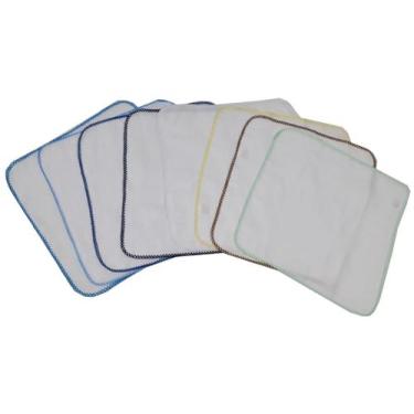 Imagem de 5 Fraldas De Boca Bebê Com Faixa Pinte E Borde 33x33cm Com Crochê - Fa