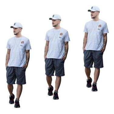 Imagem de Kit 3 Bermudas Esportiva Adulto Dry Fit Furadinho Verão 102 - KSFRENTS