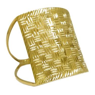 Imagem de Anel Em Ouro 18k 750 Chapa Amarela Grande, 12