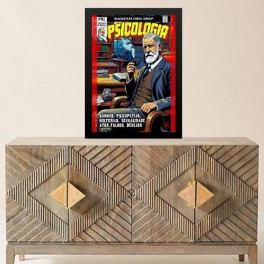 Imagem de Quadro Freud - Psicologia 33x24cm - Quadros On-line, Moldura preta