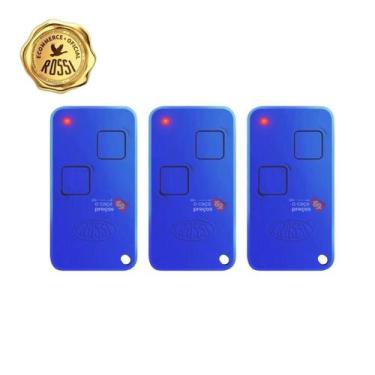 Imagem de Kit de 3 Controle Remoto Rossi NTX RC Rolling 433mhz para Motor de Por