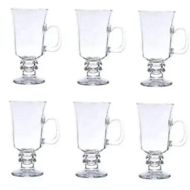Imagem de Jogo 6 Caneca Xicara Cappuccino Mocha Vidro 114 Ml - Lyor