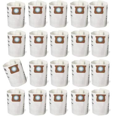 Imagem de Pacote com 20 sacos de filtro de substituição 5-8 galões para aspirador de pó tipo E - 9066100 90661 906-61, Tipo H 90671 9067100 9067133; VF2004, VHBS VDBS HEPA Aspirador de pó, branco