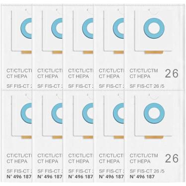 Imagem de Pacote com 10 sacos de filtro autolimpos, 496187 para Festool CT 26, Festool 577083 CT 26 E e Festool 574930 CT 26 E/CTM 26 E/CTL 26 E HEPA extratores de poeira