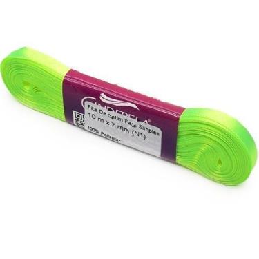 Imagem de Fita de Cetim Nº 01 7mm com 10 Metros - Cinderela, 91 - VERDE FLOUR