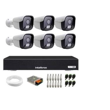 Imagem de Kit 6 Câm Segurança Full Hd  Full Color Dvr 8ch Intelbras