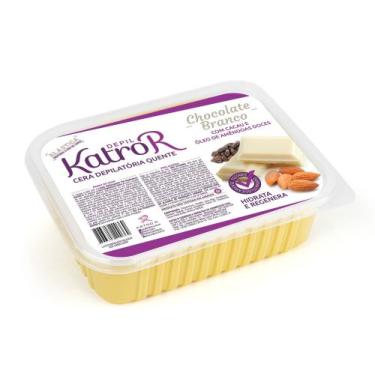 Imagem de Cera Depilatória Depil Katro R Chocolate Branco 500ml - caixa com 12 u