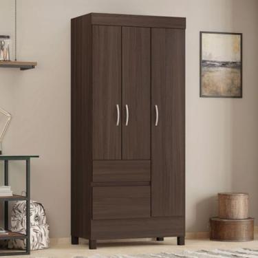 Imagem de Guarda-Roupa Wind 3 Portas Café Touch - Demóbile - Demobile, Marrom, M