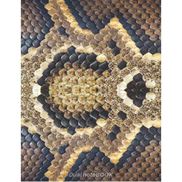 Imagem de Dual noteBOOK: blank and lined journal with alternating pages | sketchbook for jotting down notes, drawing, sketching, and creative writing | 8.5'' x ... cover | Snake skin design (Dual Notebooks)