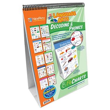 Imagem de Conjunto de gráficos flip para decodificação e fonética (séries 3 a 6) - 10 quadros laminados de gravação/limpeza, gráficos de dupla face montados no cavalete com guia de atividades