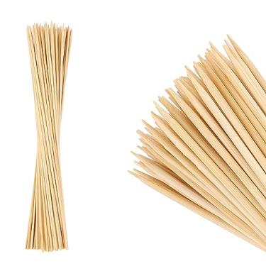 Imagem de MalloMe Bamboo Skewers Marshmallow Roasting Sticks - 4mm Thick Long Wooden Heavy Duty - Hot Dog Smores Apple Candy Sticks Shish Wood Kabob Skewers for Grilling Fire Pit BBQ Appetizers 12 Inch 100 pcs